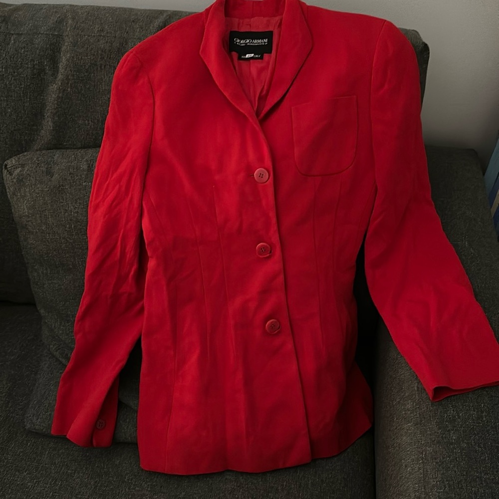 Giorgio Armani red blazer